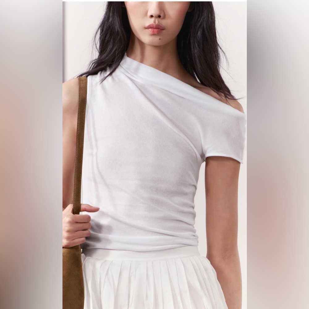 White ruched top size small